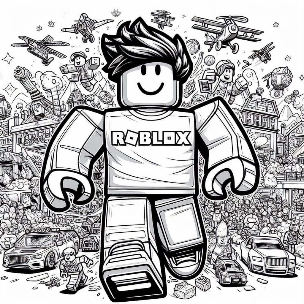 Desenho de Roblox para imprimir