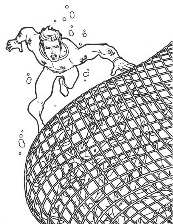 Desenho de Aquaman para imprimir