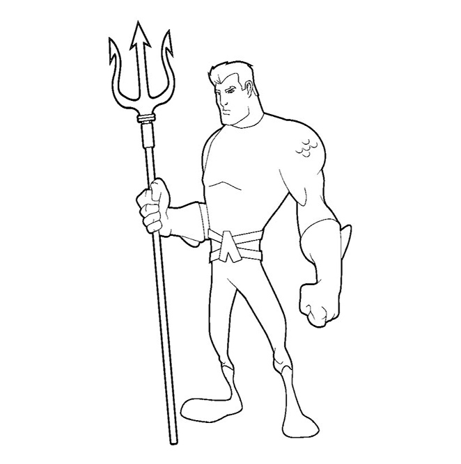 Desenho de Aquaman para imprimir