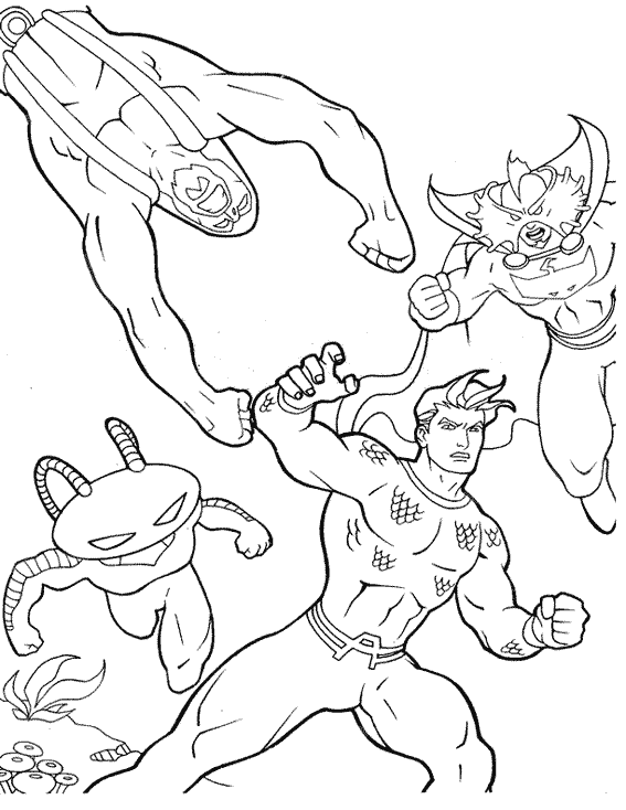 Desenho de Aquaman para imprimir