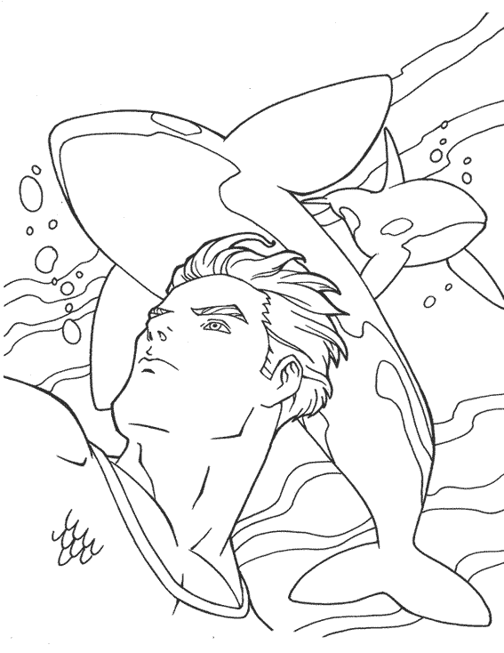 Desenho de Aquaman para imprimir