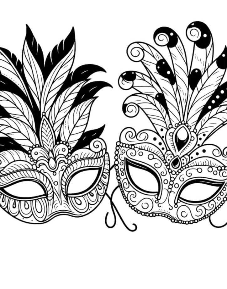Desenho de Carnaval para imprimir