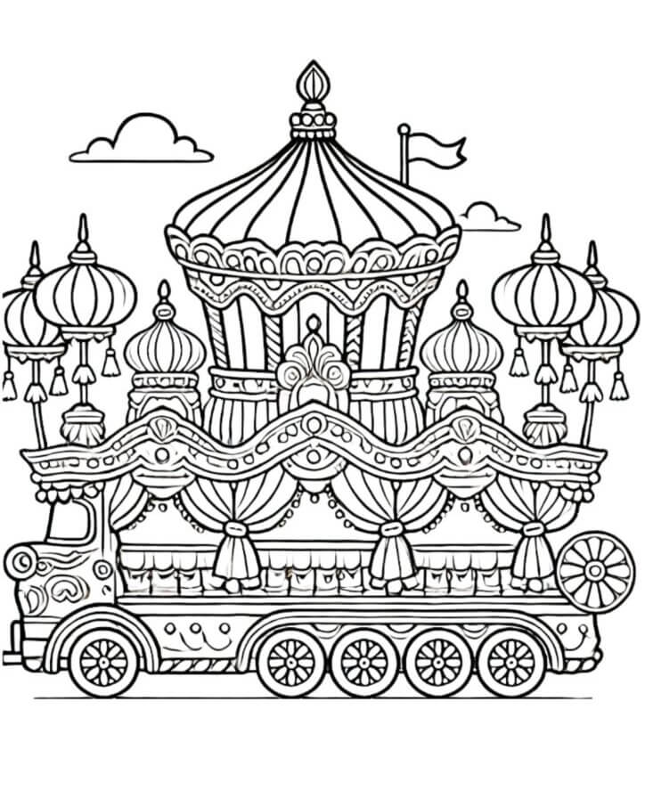 Desenho de Carnaval para imprimir