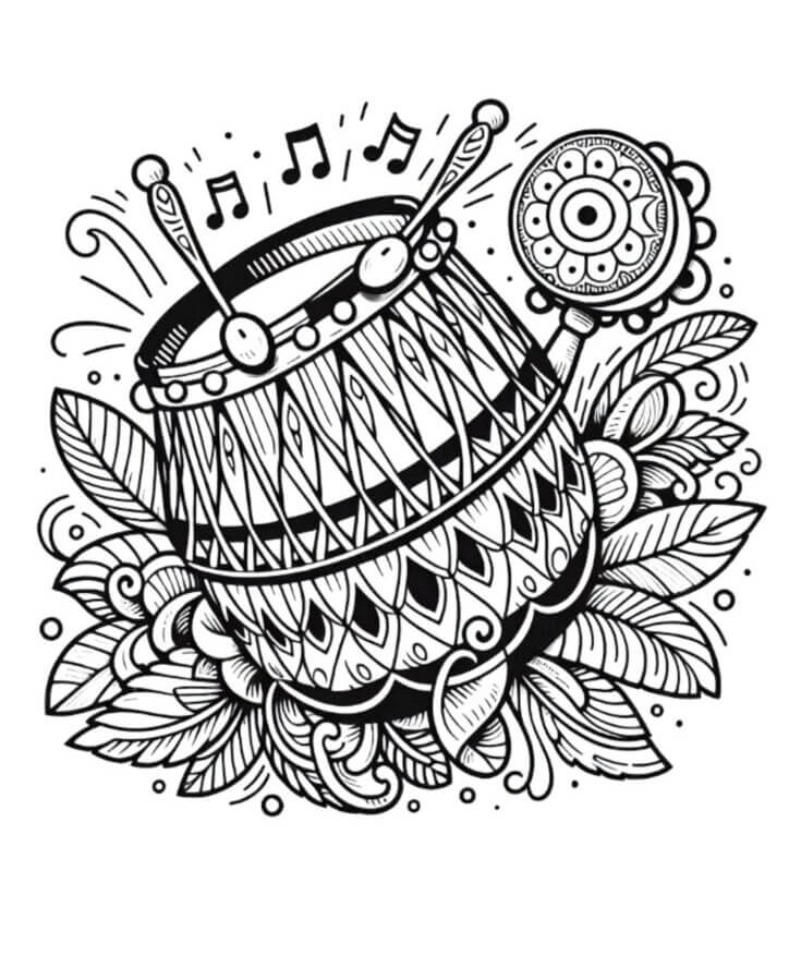 Desenho de Carnaval para imprimir