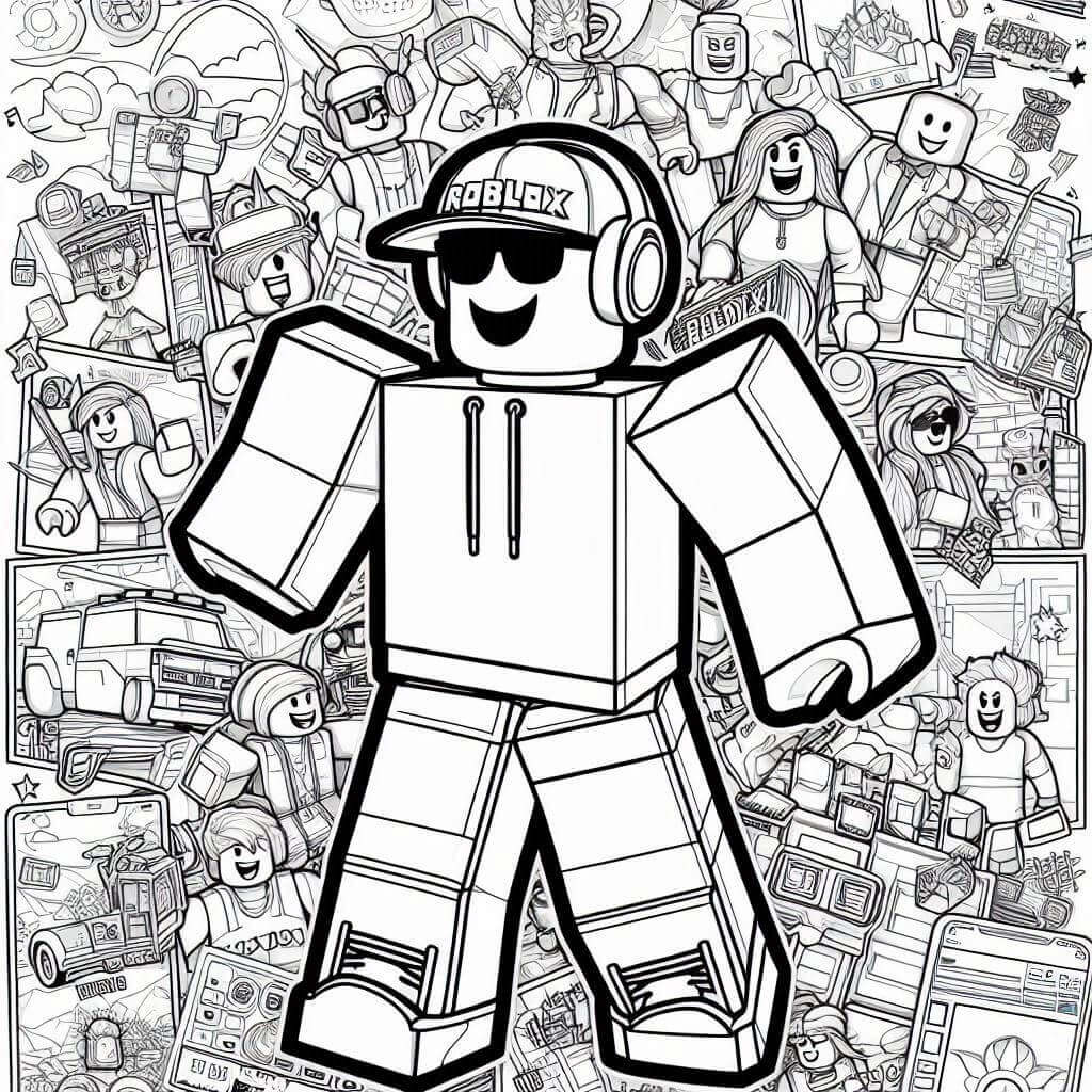 Desenho de Roblox para imprimir