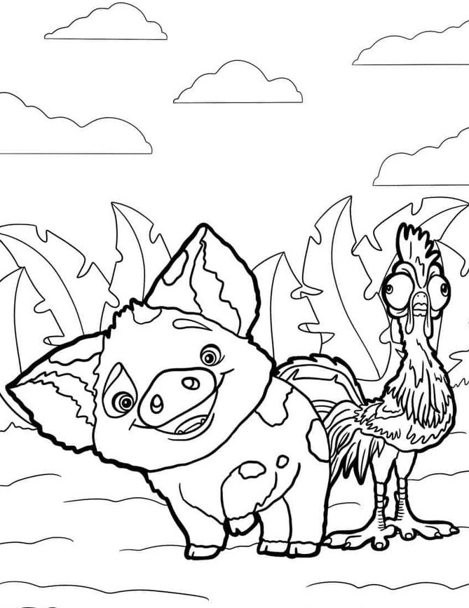 Desenho de Moana para imprimir