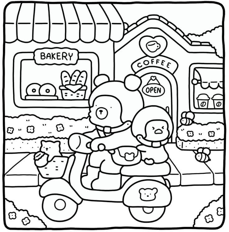 Desenho de Comfy Days para imprimir