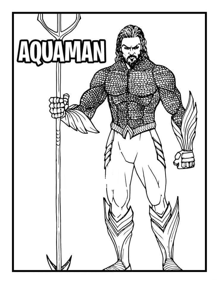 Desenho de Aquaman para imprimir