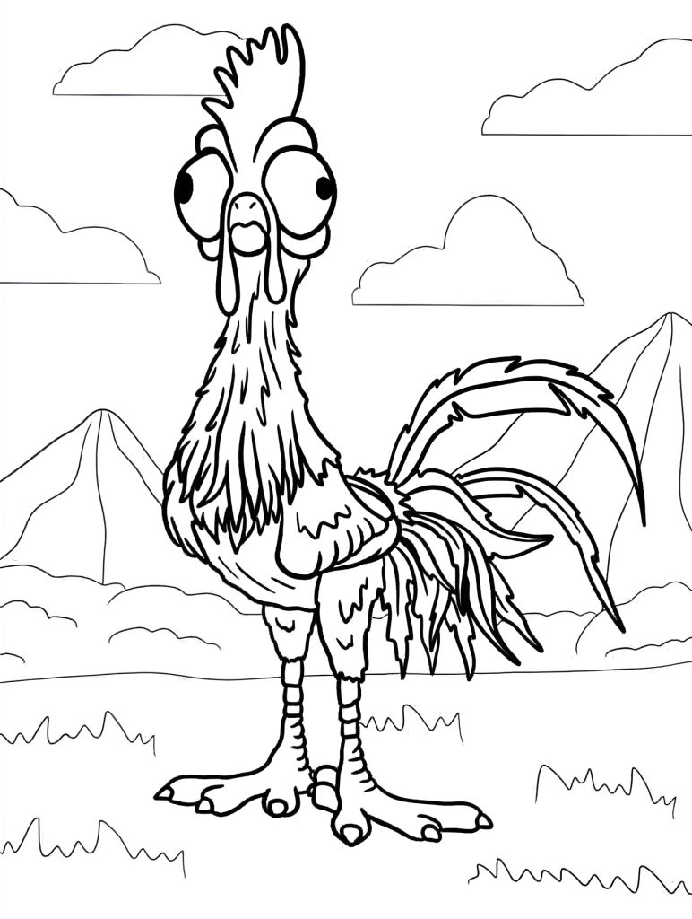 Desenho de Moana para imprimir