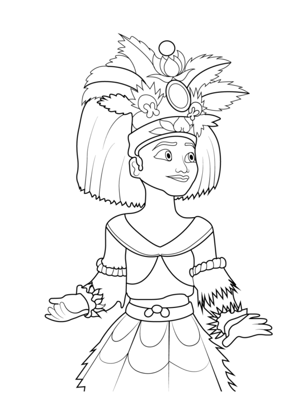 Desenho de Moana para imprimir