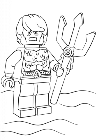 Desenho de Aquaman para imprimir