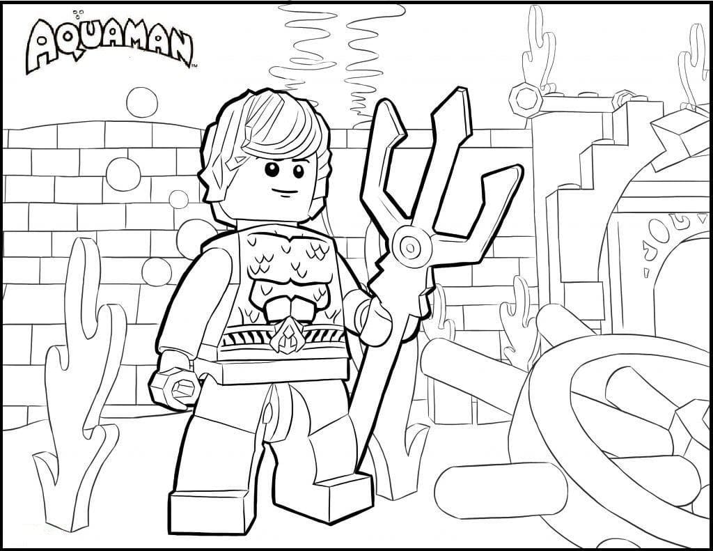Desenho de Aquaman para imprimir