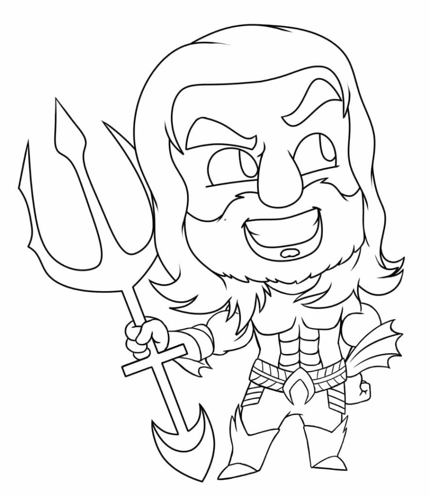 Desenho de Aquaman para imprimir