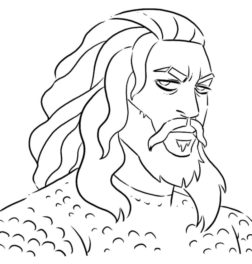 Desenho de Aquaman para imprimir