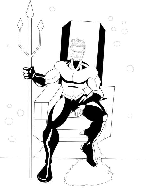 Desenho de Aquaman para imprimir