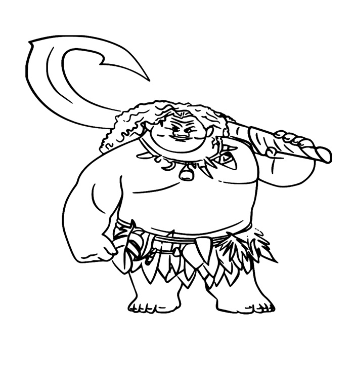 Desenho de Moana para imprimir
