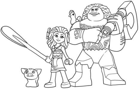 Desenho de Moana para imprimir
