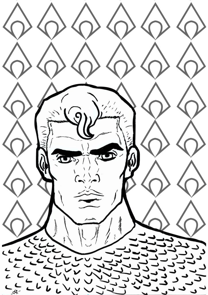 Desenho de Aquaman para imprimir