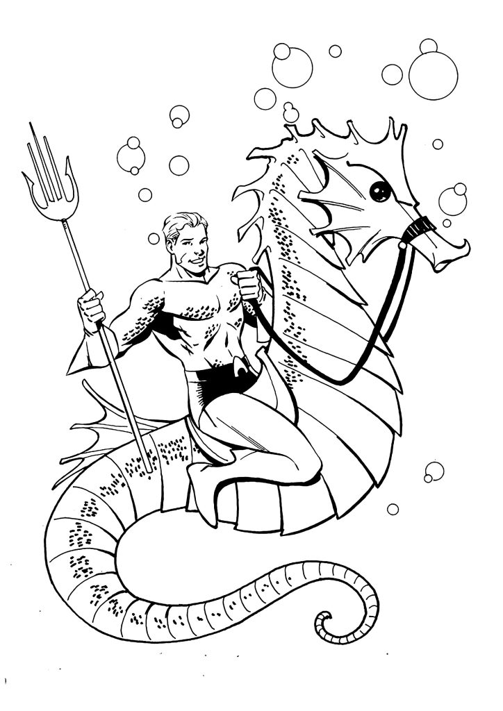 Desenho de Aquaman para imprimir