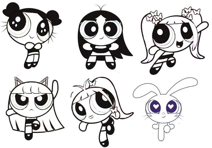 Desenho de As Meninas Superpoderosas para imprimir