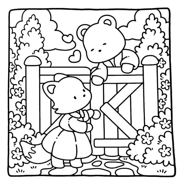 Desenho de Cozy Friends para imprimir