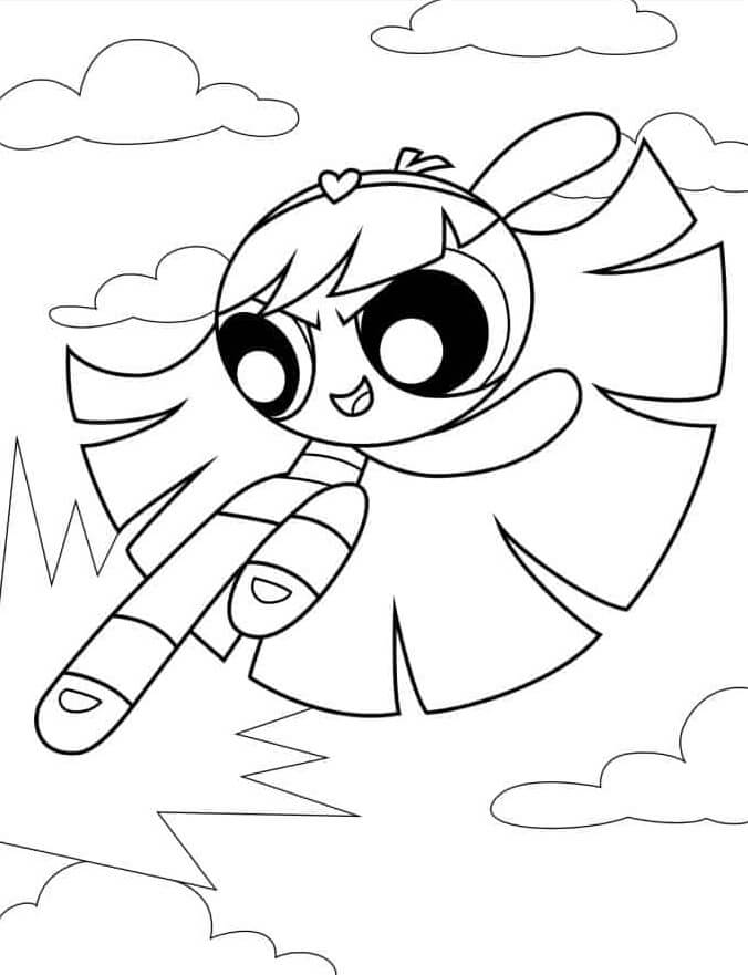 Desenho de Florzinha (As Meninas Superpoderosas) para imprimir
