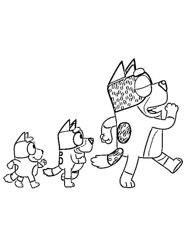 Desenho de Bluey para imprimir