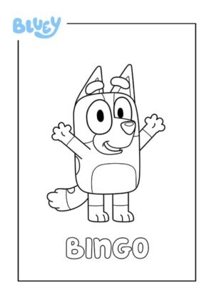 Desenho de Bluey para imprimir