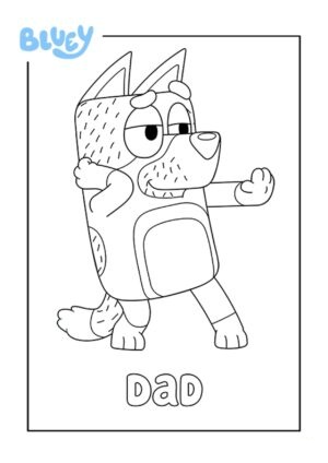 Desenho de Bluey para imprimir