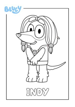 Desenho de Bluey para imprimir