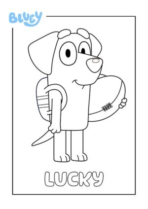 Desenho de Bluey para imprimir