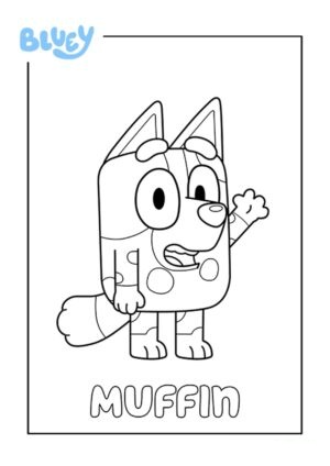 Desenho de Bluey para imprimir