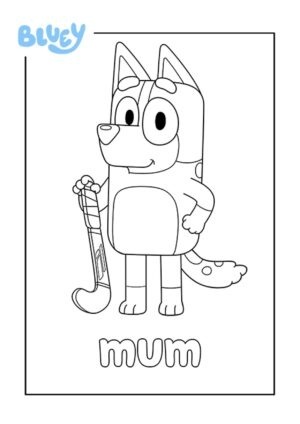 Desenho de Bluey para imprimir