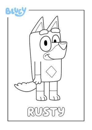 Desenho de Bluey para imprimir