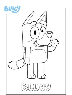 Desenho de Bluey para imprimir