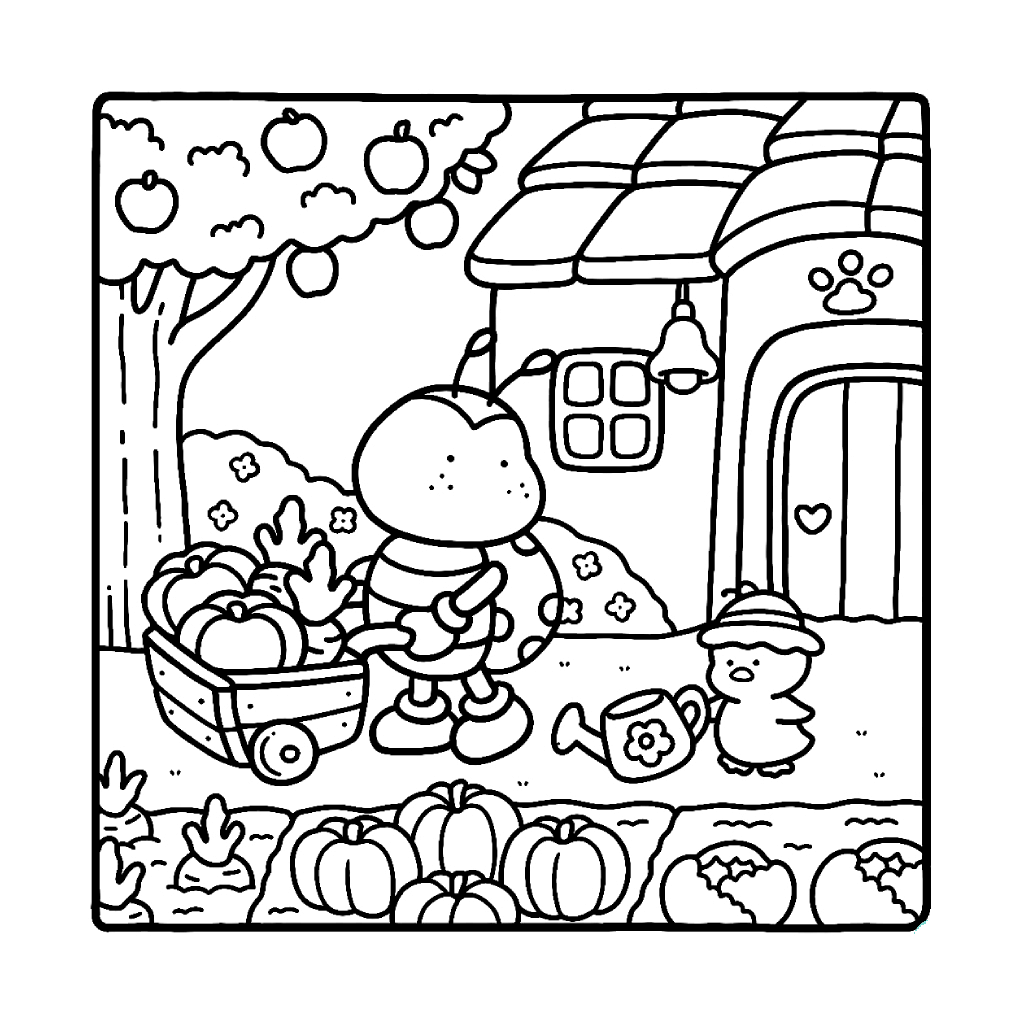 Desenho de Cozy Friends para imprimir