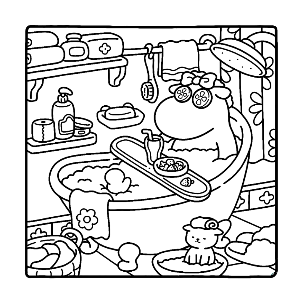 Desenho de Cozy Friends para imprimir