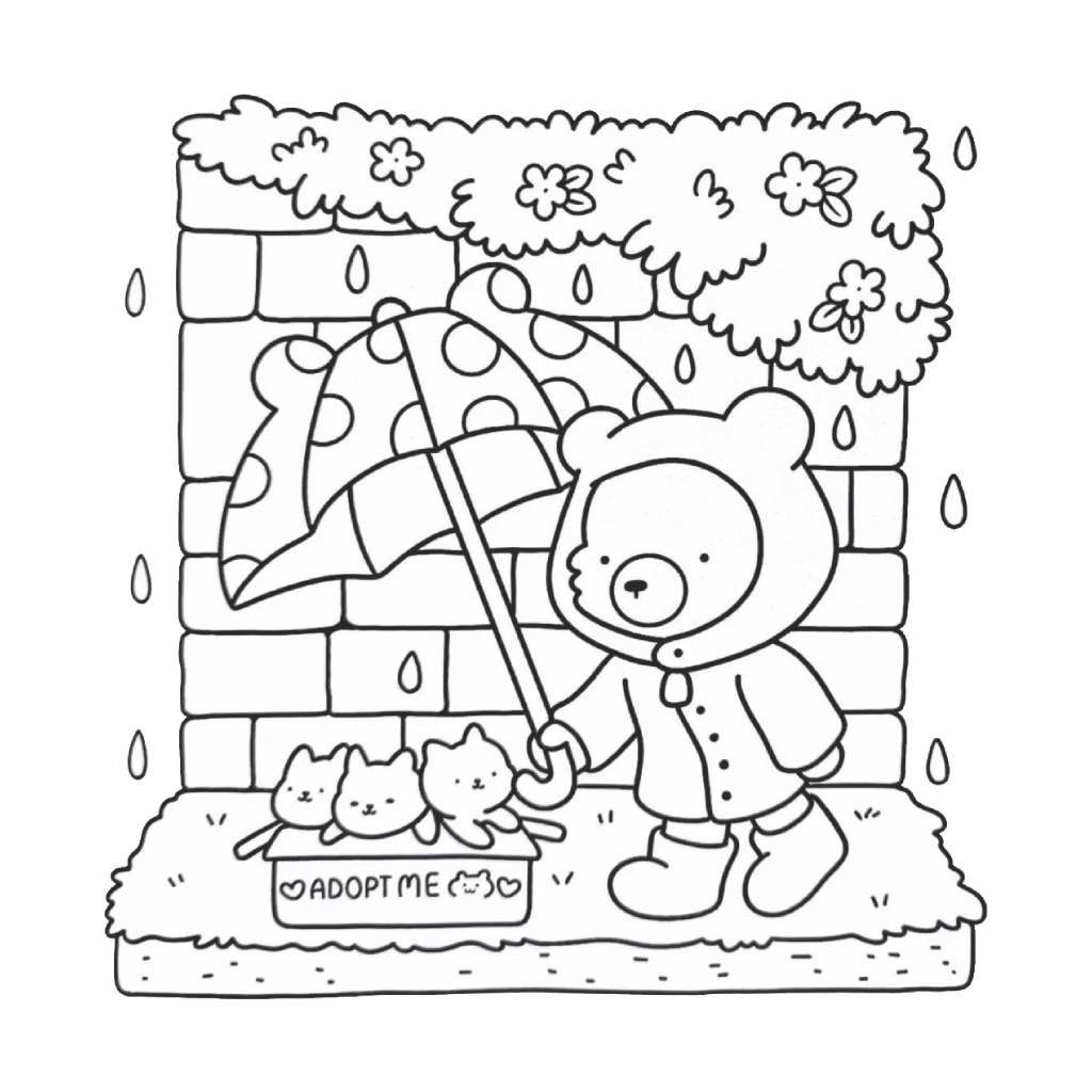 Desenho de Cozy Friends para imprimir