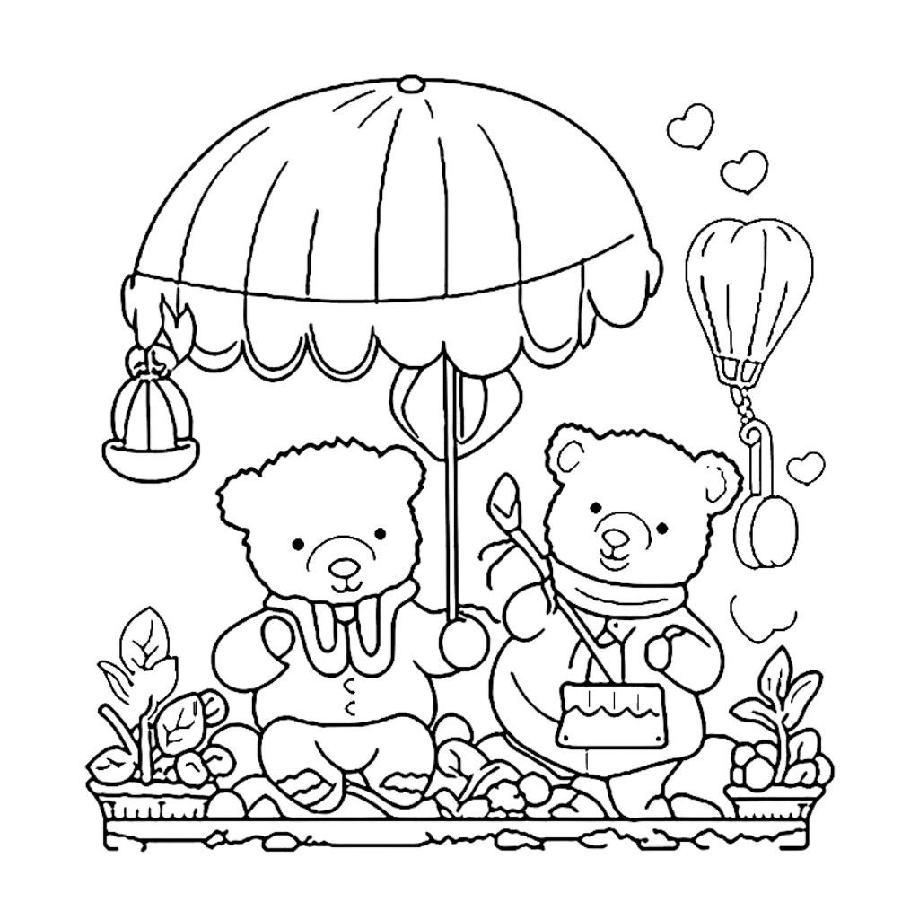 Desenho de Cozy Friends para imprimir