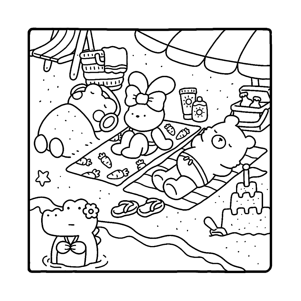 Desenho de Cozy Friends para imprimir