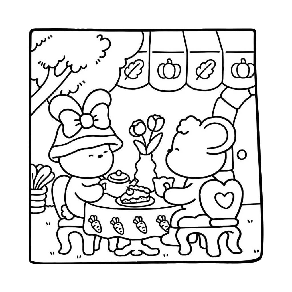 Desenho de Cozy Friends para imprimir