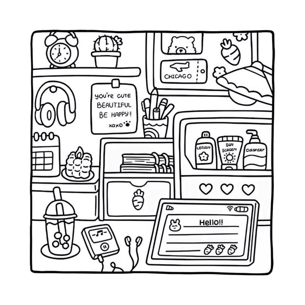 Desenho de Cozy Friends para imprimir