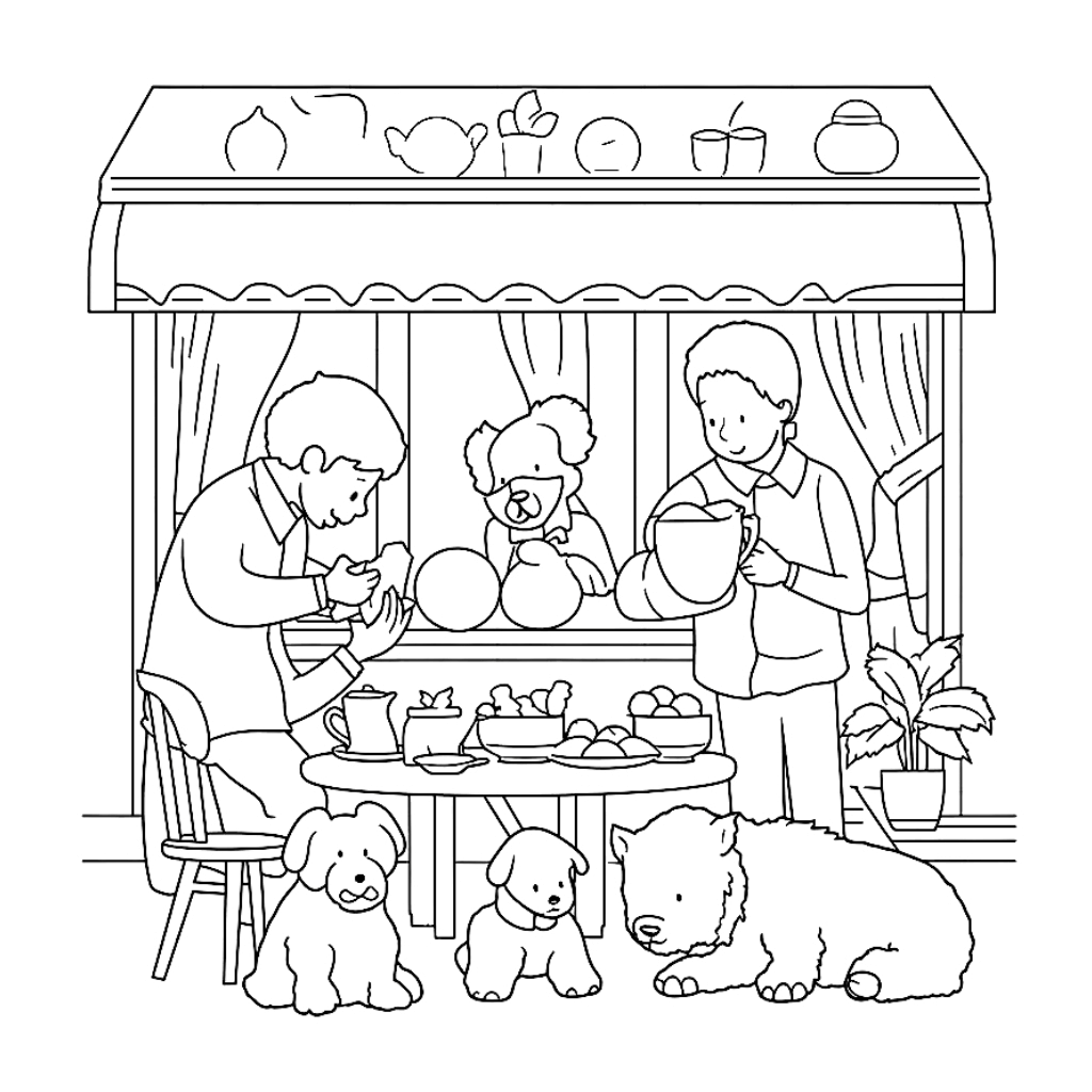 Desenho de Cozy Friends para imprimir