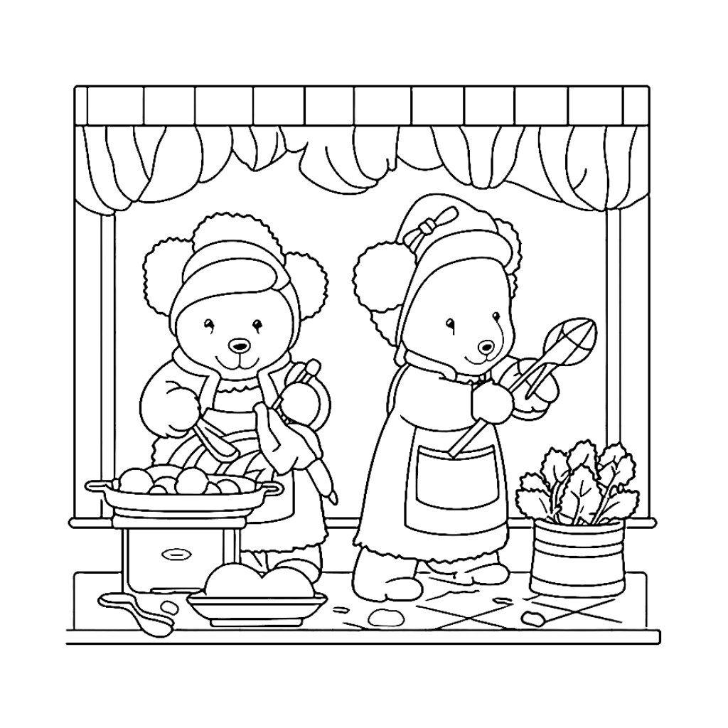 Desenho de Cozy Friends para imprimir