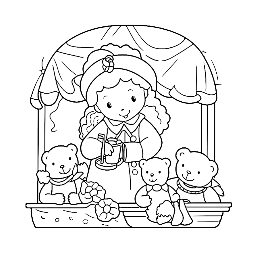 Desenho de Cozy Friends para imprimir