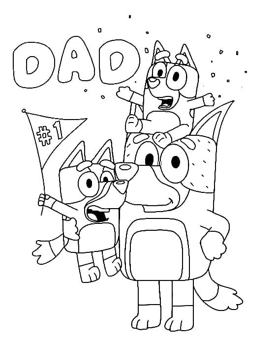 Desenho de Bluey para imprimir
