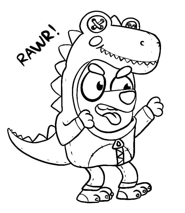 Desenho de Bluey para imprimir