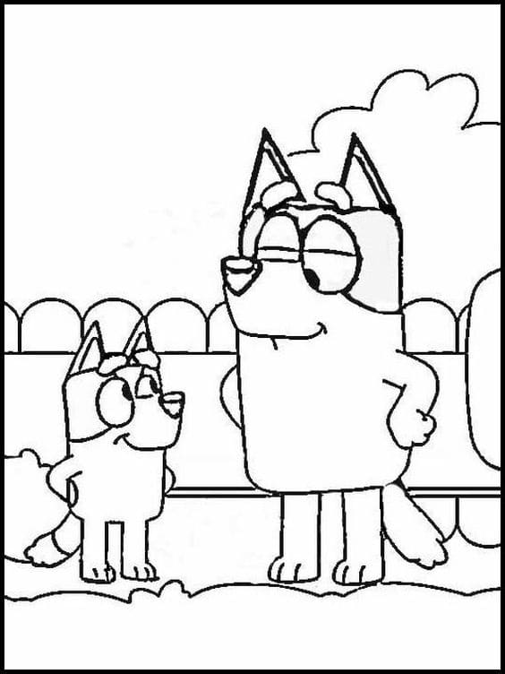 Desenho de Bluey para imprimir