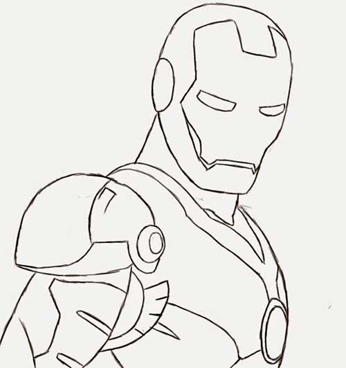 Desenho de Homem de Ferro (Iron Man) para imprimir