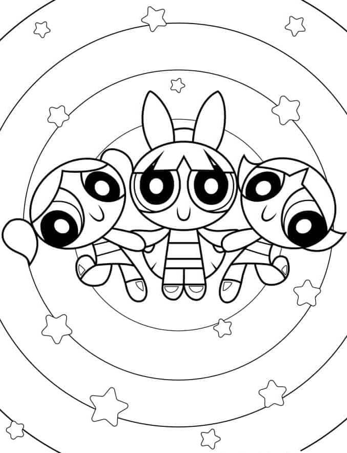 Desenho de As Meninas Superpoderosas para imprimir